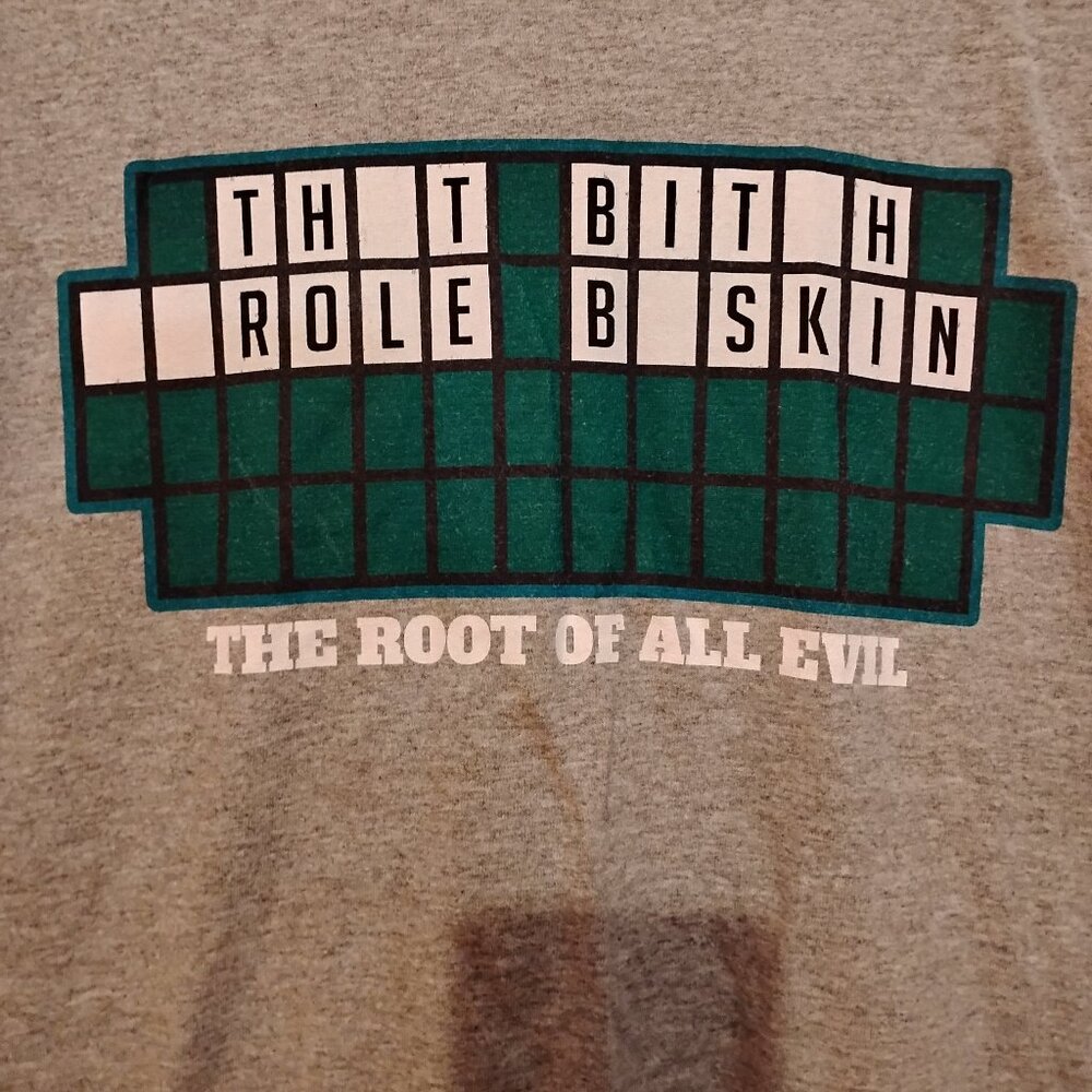 Men's Grey XL Tiger King Joe Exotic The Root of All Evil Carole Baskin T-Shirt